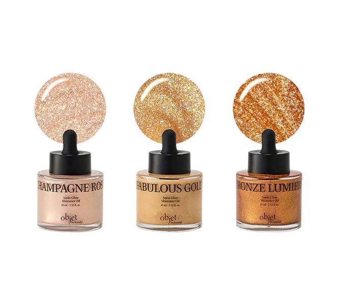 Парфюмированный шимер для тела Objet by Kundal Satin Glow Shimmer Oil Champagne Rose 45 ml 3074831820 фото