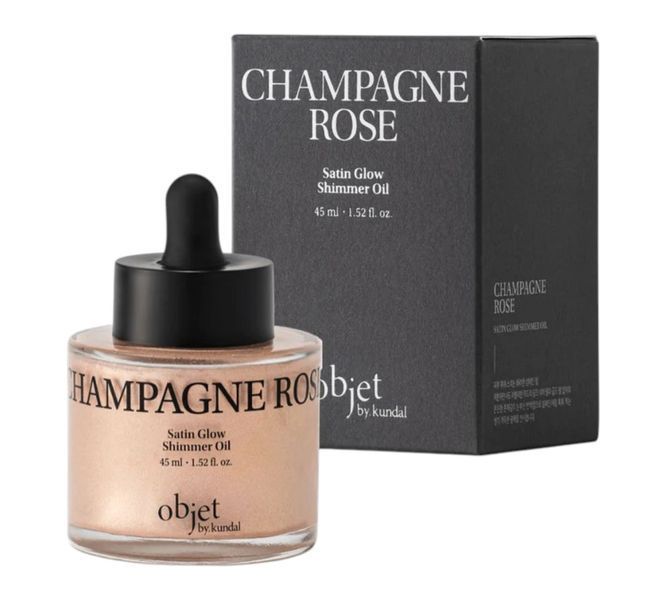 Парфюмированный шимер для тела Objet by Kundal Satin Glow Shimmer Oil Champagne Rose 45 ml 3074831820 фото