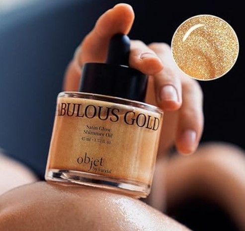 Парфюмированный шимер для тела Objet by Kundal Satin Glow Shimmer Oil Fabulous Gold 45 ml 3074832873 фото
