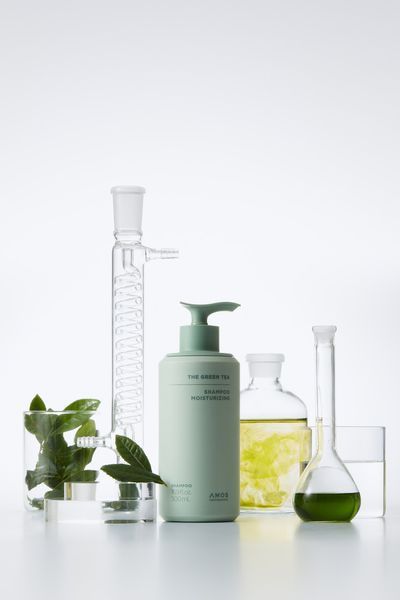 Зволожуючий шампунь для тонкого волосся AMOS Professional The Green Tea Shampoo Moisturizing 500 ml 2913166396 фото