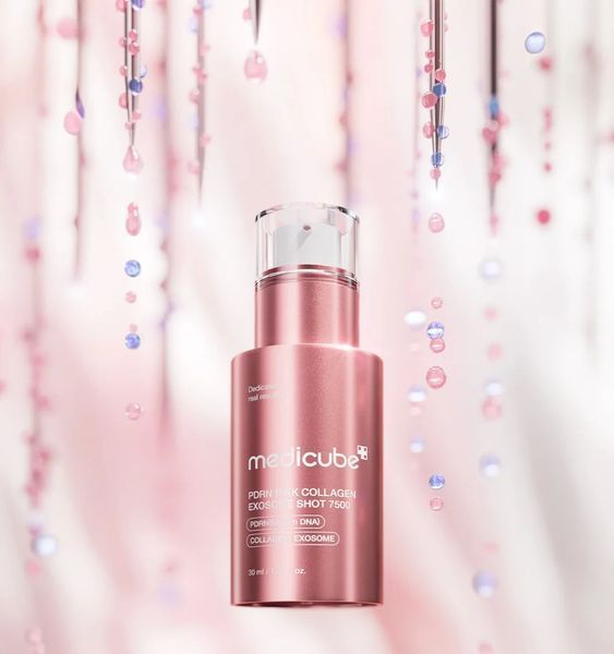 Регенеруюча сироватка Medicube PDRN Pink Collagen Exosome Shot 7500 30 мл з полінуклеотидами, екзосомами та спікулами 2613025019 фото