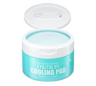Охолоджуючі заспокійливі педи Derma Factory Xylitol 5% Cooling Pad 70 шт. 2766565499 фото