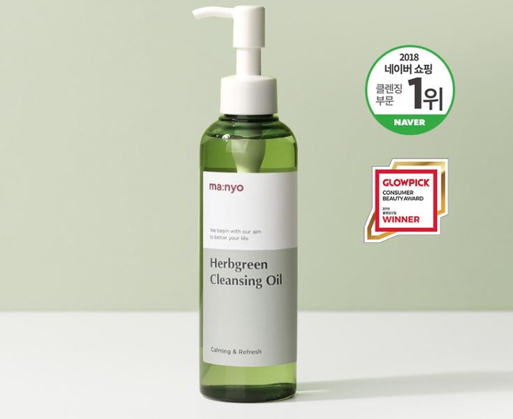 Manyo Herbgreen Cleansing Oil 200 ml - Масло гидрофильное на основе комплекса трав MF04 фото