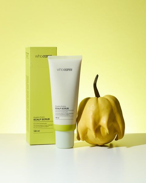 Кислотний скраб-пілінг для шкіри голови WhoCares Pumpkin Protein Scalp Scrub 180 мл 2877284907 фото