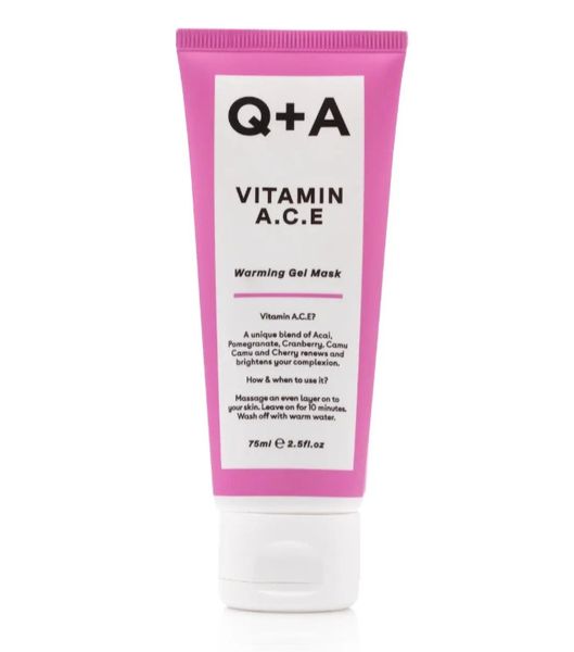 Мультивитаминная маска для лица Q+A Vitamin A. C. E. Warming Gel Mask 75 мл 1667608599 фото