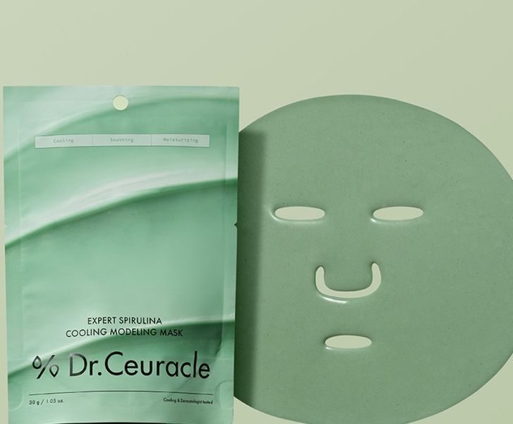 Альгинатная маска Dr.Ceuracle Expert Spirulina Modeling Mask 30 г со спирулиной против отеков 2613096578 фото