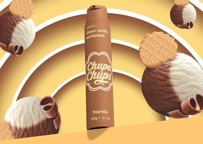 Зубная паста с шоколадно-ванильным вкусом Hismile Chupa Chups Choco Vanilla Toothpaste 60 g 2827192289 фото