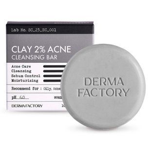 Derma Factory Clay 2% Acne Cleansing Bar - Мило для очищення проблемної шкіри, 100 г 1962509670 фото