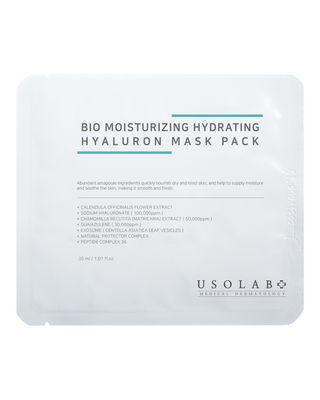 Usolab Bio Moisturizing Hydrating Hyaluron Mask Pack - Зволожуюча антивікова тканинна маска 000029 фото