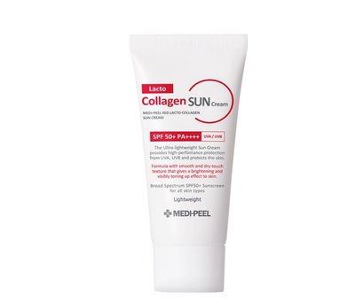 Medi-Peel Red Lacto Collagen Sun Cream SPF50 + PA ++++ 50 ml - Сонцезахисний крем з колагеном і лактобактеріями 1777716947 фото
