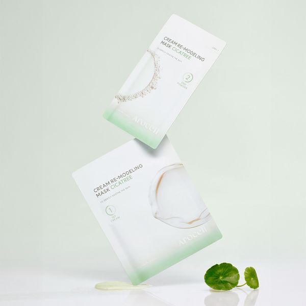 Заспокійлива альгінатна маска Arocell Cream Remodeling Mask Cicatree 5 шт. з центелою та чайним деревом 3053628794 фото