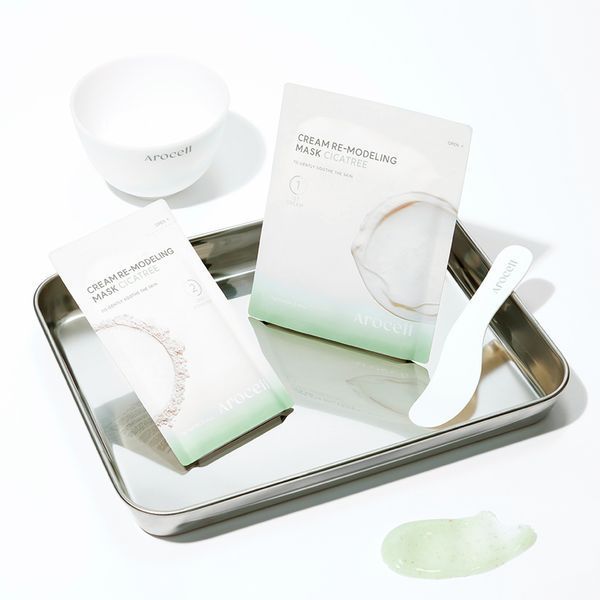 Заспокійлива альгінатна маска Arocell Cream Remodeling Mask Cicatree 5 шт. з центелою та чайним деревом 3053628794 фото