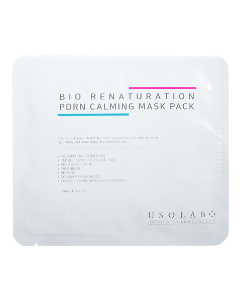 Usolab Bio Renaturation PDRN Calming Mask Pack - Омолоджувальна та регенеруюча тканинна маска 000030 фото