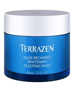 Нічна зволожуюча освітлююча маска Terrazen Aqua Recharge Whitening Sleeping Mask 80 мл 807050 фото