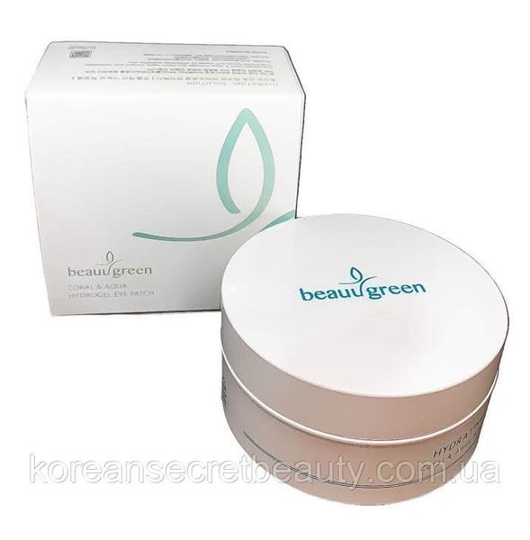 BeauuGreen Coral & Aqua Hydrogel Eye patch - Гидрогелевые патчи с кораллом и морскими водорослями 1191588659 фото