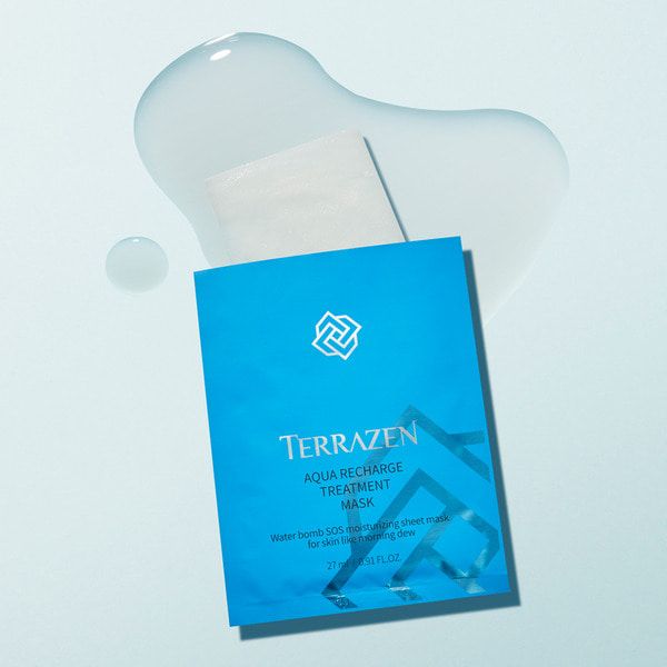 Інтенсивно зволожуюча тканинна маска з гіалуроновим комплексом - Terrazen Aqua Recharge Treatment Mask 000872 фото