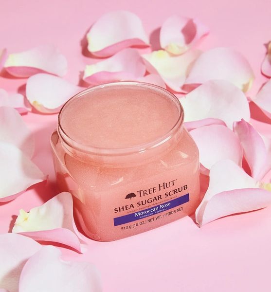 Tree Hut Moroccan Rose Sugar Scrub, 510 g - Органический сахарный скраб для тела "Марокканская Роза" TH03 фото