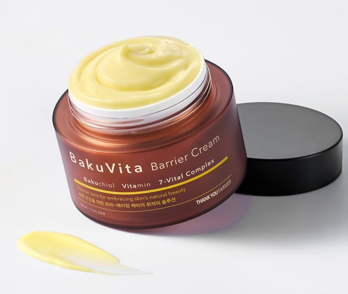 Увлажняющий крем THANK YOU FARMER BakuVita Barrier Cream 50 ml с бакучиолом и витаминами C и E 2197474182 фото